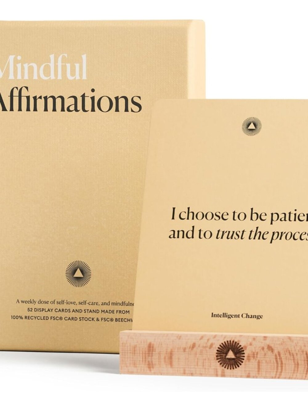 Mindful Affirmations, 52 Positive Affirmation Cards for Women with Display Stand